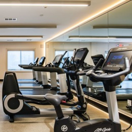 fitness center with ample space